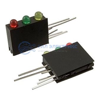 фото Светодиодный индикатор (лампа) 3mm*3 1.5-5v 4Lm YRG 15