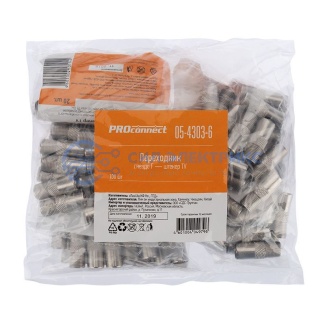 фото Переходник гнездо F-штекер TV PROconnect