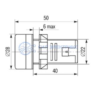 Матрица светодиодная AD22-230 В желтая фото Матрица светодиодная AD22-230 В желтая