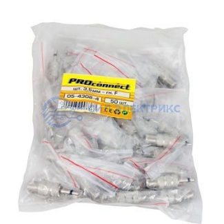 фото Переходник гнездо F-штекер 3,5 мм mono PROconnect