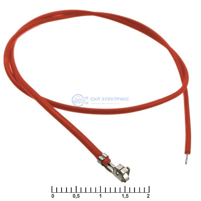 Разъем питания низковольтный H 2,54 mm AWG26 0,3m red фото Разъем питания низковольтный H 2,54 mm AWG26 0,3m red