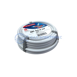 фото Провод соединительный ПВС 3x4,0 мм², длина 10 метров, ГОСТ 7399-97 REXANT