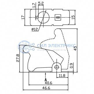 фото Защитная крышка для тумблеров типа KN и ASW хром (SAC-01) REXANT
