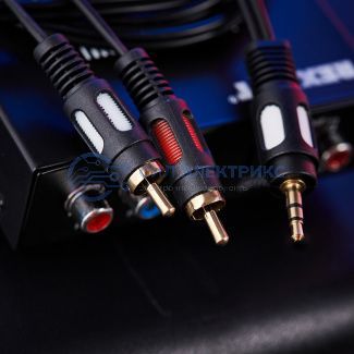 фото Шнур Стерео 3,5мм - 2 RCA, 1,5м (GOLD) REXANT