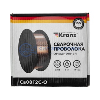 фото Сварочная проволока омедненная Св08Г2С-О (ER70S-6; SG2) 5 кг 1,0 мм D200 KRANZ