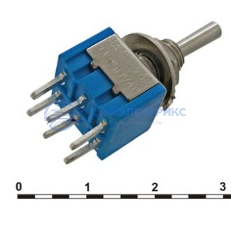 фото Микротумблер MTS-203-A2, ON-OFF-ON, SPDT, 3 А, 250 В, 20 мОм