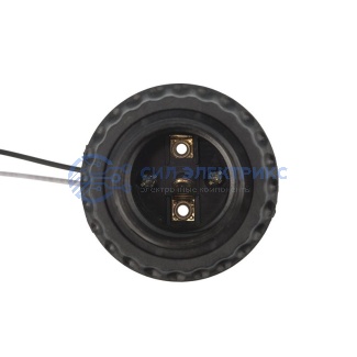 фото Патрон E27 с проводом 20 см черный REXANT