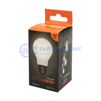 фото Лампа филаментная Груша A60 11,5Вт 1320Лм 4000K E27 матовая колба REXANT