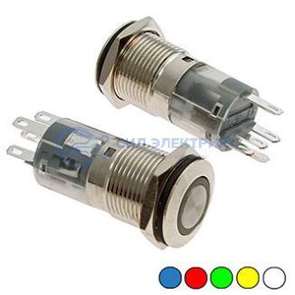 Кнопка антивандальная LAS2-GQF-11E/R on-(on) фото Кнопка антивандальная LAS2-GQF-11E/R on-(on)