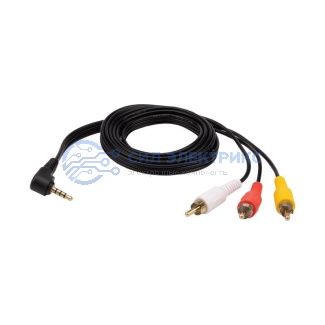 Шнур Стерео 3,5мм 4C - 3 RCA, 1,5м (GOLD) REXANT фото Шнур Стерео 3,5мм 4C - 3 RCA, 1,5м (GOLD) REXANT