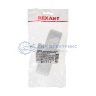 Тройник электрический линейный 16 А с заземлением, белый REXANT фото Тройник электрический линейный 16 А с заземлением, белый REXANT