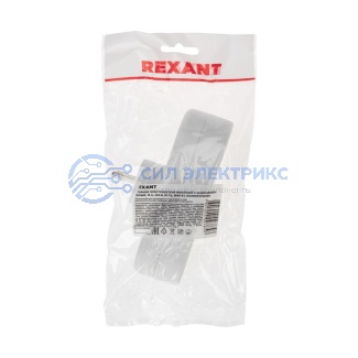 фото Тройник электрический линейный 16 А с заземлением, белый REXANT