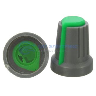 фото RR4817 (6mm п.круг зеленый) ручка приборная