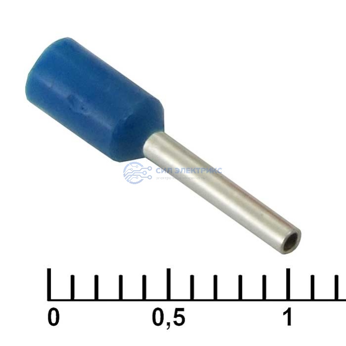 Наконечник на кабель DN00508 blue (1x8mm) фото Наконечник на кабель DN00508 blue (1x8mm)