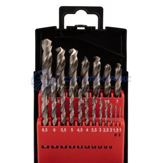 Набор сверл по металлу 1-10 мм (через 0,5 мм), 19 шт., Р6М5 REXANT фото Набор сверл по металлу 1-10 мм (через 0,5 мм), 19 шт., Р6М5 REXANT