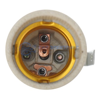 фото Патрон керамический E27 с держателем REXANT