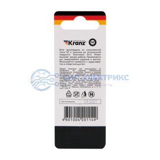 фото Бита для шуруповерта Torx T40х50 мм (2 шт./уп.) Kranz