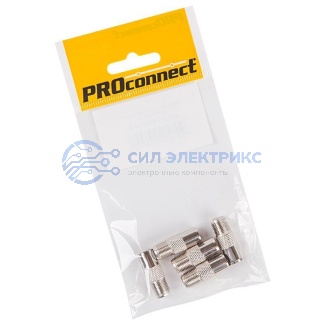 фото Переходник антенный, (гнездо F - штекер TV), (5шт.) (пакет) PROconnect