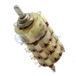 фото Переключатель ПГ39-43В, 4 позиции, номинальное напряжение 250 В, ток 5 А