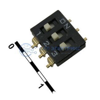 фото Переключатель SWD 4-3, 3 переключателя, стандартный, пластиковый корпус, 2.54 мм шаг