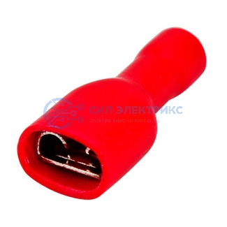 фото Клемма плоская полностью изолированная РППи-м 1.5-(6.3)/РпИмп 1,25-250 гнездо 6.6 мм 0.5-1.5 мм², в упак. 10 шт. REXANT