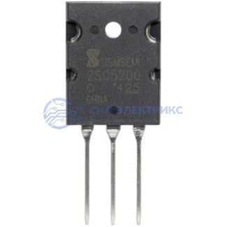 Транзистор биполярный 2SC5200, ток коллекторный 15 А, напряжение коллектор-эмиттер 230 В, мощность 150 Вт фото Транзистор биполярный 2SC5200, ток коллекторный 15 А, напряжение коллектор-эмиттер 230 В, мощность 150 Вт
