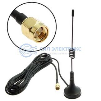 фото Антенна GSM GKT-433-3B3 (3m RG174) SMA P
