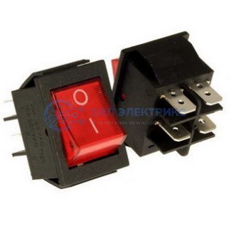 Клавишный переключатель IRS-201-2C, on-off, красный, номинальное напряжение 250 В, ток 15 А фото Клавишный переключатель IRS-201-2C, on-off, красный, номинальное напряжение 250 В, ток 15 А