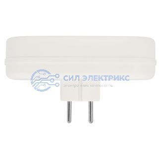 Тройник электрический линейный 10А без заземления, белый REXANT фото Тройник электрический линейный 10А без заземления, белый REXANT