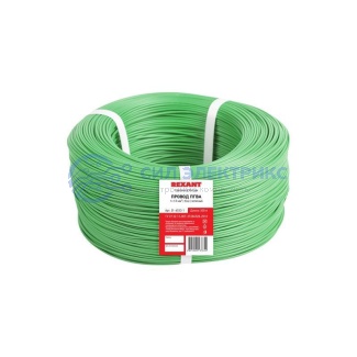 фото Провод ПГВА REXANT 1х1.50 мм², Cu, зеленый, бухта 200 м