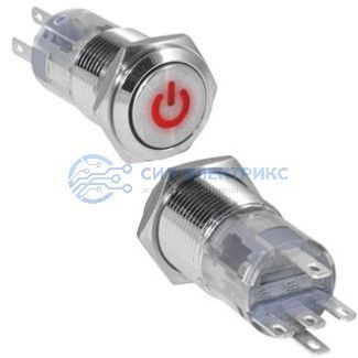 Кнопка антивандальная LAS2GQF-11ZDT/R/N on-on фото Кнопка антивандальная LAS2GQF-11ZDT/R/N on-on