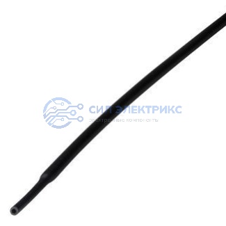 фото Трубка термоусаживаемая ТУТ нг 1,0/0,5мм, черная, упаковка 50 шт. по 1м REXANT