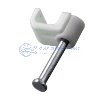 фото Крепеж кабеля плоский 6 х 4 мм, белый (упак. 50 шт) REXANT