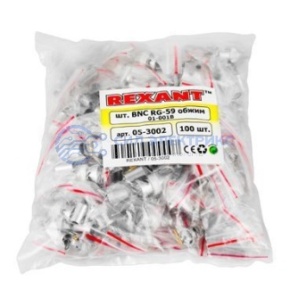 фото Разъем BNC штекер RG-59 обжим REXANT