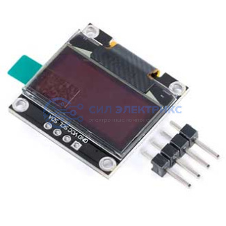 фото Дисплей DSM-OLEDv2-0.96-4P-Y, 0.96″, 128×64, I²C 4‑pin, SSD1306, жёлтый, 3.3–5 В