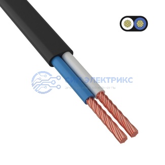 фото Провод ШВВП 2х0,5 мм² 300 м черный ГОСТ 7399-97