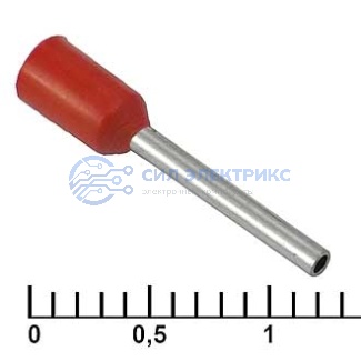 Наконечник на кабель DN00510 red (1x10mm) фото Наконечник на кабель DN00510 red (1x10mm)