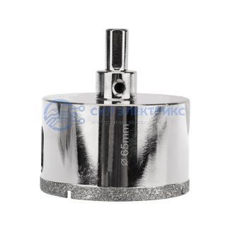 Коронка алмазная 65 мм по керамограниту с центровочным сверлом Kranz фото Коронка алмазная 65 мм по керамограниту с центровочным сверлом Kranz