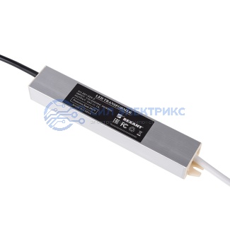 фото Источник питания тонкий AC 250V/DC 24V 1А 24W с проводами, влагозащищенный (IP67)
