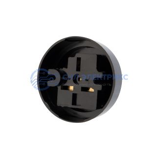 фото Розетка РШ для электрической плиты 32 А, 250 В, 2Р+РЕ (ОУ) черная REXANT