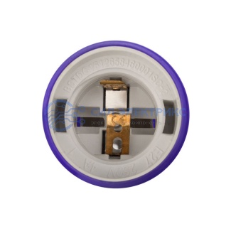 фото Патрон E27 силиконовый со шнуром 1 м фиолетовый REXANT