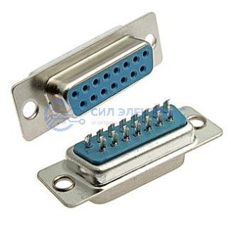 фото Разъем D-SUB DB-15F, 15 контактов