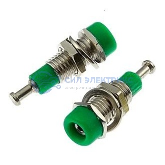Штекер (гнездо, клемма) Z008 2mm panel jack GREEN фото Штекер (гнездо, клемма) Z008 2mm panel jack GREEN
