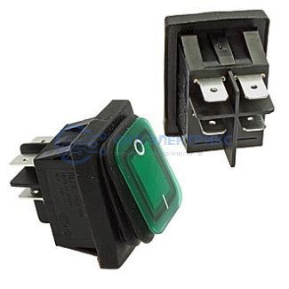 фото Клавишный переключатель SB092-12V, IP65, on-off, размеры 22x30 мм, номинальное напряжение 12 В, ток 6 А