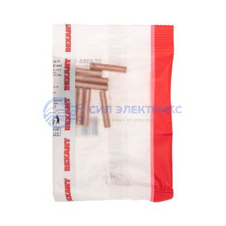 Гильза медная ГМ 6-4 (6мм² - Ø 4мм) (в упак. 10 шт.) REXANT фото Гильза медная ГМ 6-4 (6мм² - Ø 4мм) (в упак. 10 шт.) REXANT