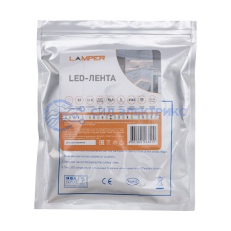 фото LED-лента 5 м 12 В 5050 6500 К IP23 60 LED/м для БП с клеммами LAMPER