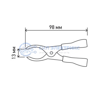фото Зажим «крокодил» 50 А 98 мм REXANT