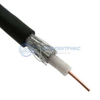 Кабель коаксиальный RG-58 черный (100м) фото Кабель коаксиальный RG-58 черный (100м)