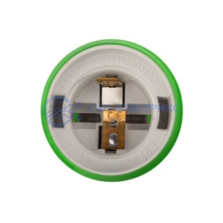 фото Патрон E27 силиконовый со шнуром 1 м зеленый REXANT