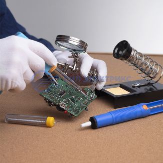 фото Набор для пайки REXANT (паяльник импульсный 30/70 Вт, оловоотсос, подставка, припой)